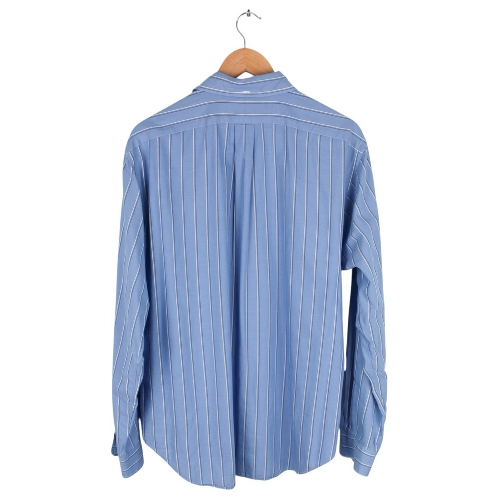 Ralph Lauren Classic Fit Striped Button Down Shirt Blue Men's Size Large - Picture 4 of 4